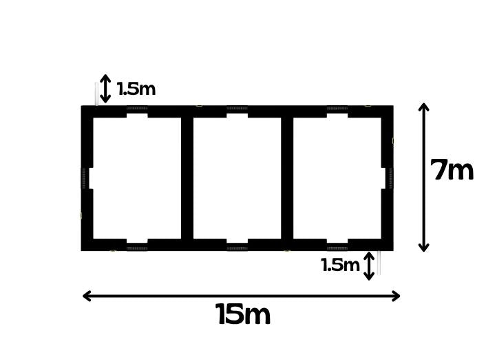 NAC Pannaveld Huren | NAC 3 in 1 | 15x7m